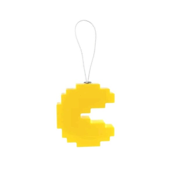 2024 Pixel Mr. Pacman Novelty Christmas Tree Decoupage Plastic RUZ Ornament NEW - Picture 3 of 8